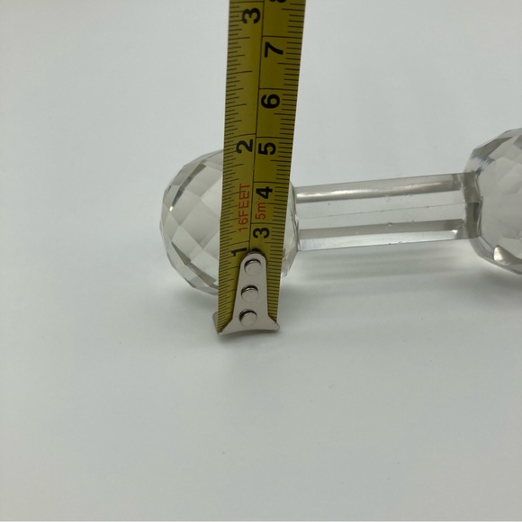 Vintage crystal faceted cut knife rest - Picture 4 of 8